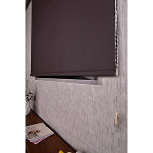 Kahve Düz Etek Dilimsiz Mat Sun P-1745 Zebra Stor Güneşlik Perde 180x240 cm