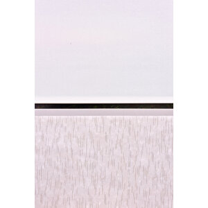 Ekru Simli Düz Etek Dilimsiz İp 1000 Simli Sr Zebra Stor Güneşlik Perde 200x200 cm