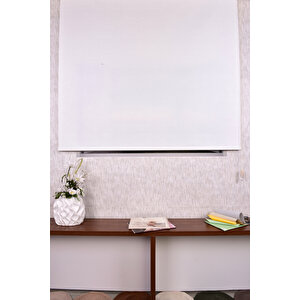 Ekru Simli Düz Etek Dilimsiz İp 1000 Simli Sr Zebra Stor Güneşlik Perde 120x260 cm