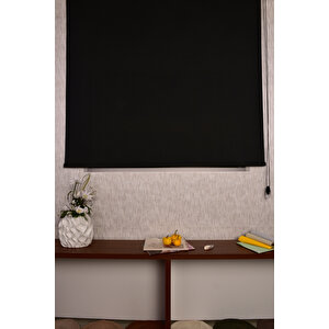 Siyah Karartma Düz Etek Dilimsiz Ds-screen 13 Blackout Zebra Stor Güneşlik Perde 240x240 cm