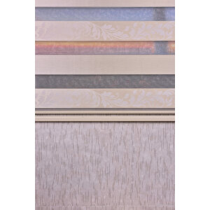 Krem Kendinden Desenli Etek Dilimsiz Ds 954-v1 Zebra Stor Güneşlik Perde 240x220 cm