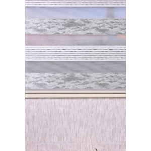 Gri Düz-pliseli Etek Dilimsiz 10790-v11 Zebra Stor Güneşlik Perde 80x220 cm