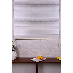 Grej Düz Etek Dilimsiz Ds 11746 V3 Zebra Stor Güneşlik Perde