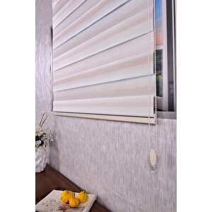 Bej Kendinden Desenli Etek Dilimsiz Ds 11717-v1 Zebra Stor Güneşlik Perde