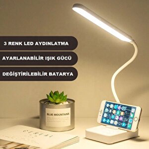 Ledli Dokunmatik Masa Lambası 3 Kademeli Akrobat Şarjlı Ve Usb Masa Lambası Katlanabilir 30 Ledli Ma