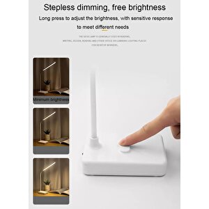 Ledli Dokunmatik Masa Lambası 3 Kademeli Akrobat Şarjlı Ve Usb Masa Lambası Katlanabilir 30 Ledli Ma