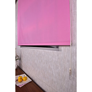 Pembe Simli  Düz Etek Dilimsiz F 1030 Sr Zebra Stor Güneşlik Perde 180x220 cm