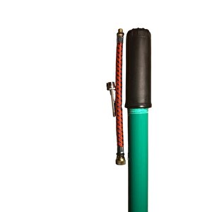 Top Pompası Bisiklet Pompası  Taşınabilir İnce El Pompası 40 Cm Metal Yeşil Pompa