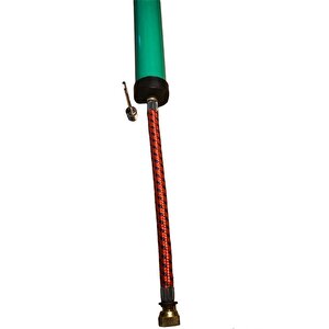 Top Pompası Bisiklet Pompası  Taşınabilir İnce El Pompası 40 Cm Metal Yeşil Pompa