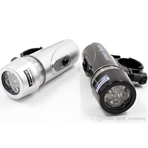 Led Bisiklet Lambası Feneri Ön Far Işık Aydınlatma ( Pil Dahil) Siyah Renk