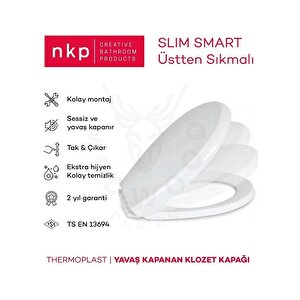 Nkp Slim Smart Thermoplast Yavaş Kapanan Klozet Kapağı Nkp0302