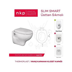 Nkp Slim Smart Thermoplast Yavaş Kapanan Klozet Kapağı Nkp0302