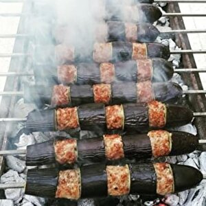 Patlıcan Kebap Şişi Sebze Şişi Transmisyon Demir 8 Mm Kare Kalınlık (10 Adet)