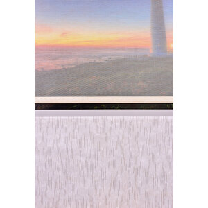 Gold 6 Boğumlu Tül Etek Dilimsiz Zebra Stor Güneşlik Perde 120x220 cm