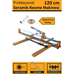 Long 120cm Granit Ve Fayans Kesme Makinesi - Yeşil Lazerli, Yedek Elmas Ucu Hediyeli