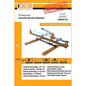 Long Uzun Seri 120cm Yeşil Lazerli Fayans Seramik Granit Kesme Makinesi- Hassas Ve Hızlı Kesim