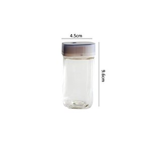 Digithome Etiketli 12’li Döner Kapaklı Cam Kare Baharatlık Seti 120ml Thn86502 C- 1-1-18