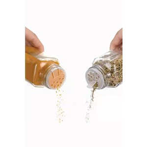 Etiketli 12’li Bambu Kapaklı Cam Yuvarlak Baharatlık Seti 90ml Thn86090 C- 1-1-18