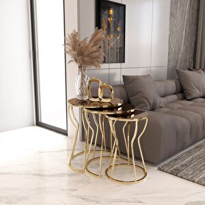 3'lü Kum Saati Zigon Gold Ayak Bronz Ayna