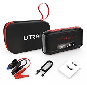 Utrai Jstar 3 20000mah 1600a Jump Starter Lcd Ekranlı Taşınabilir Akü Takviye Cihazı ,Çanta + Powerbank + Led Lamba