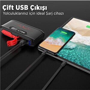 Utrai Jstar 3 20000mah 1600a Jump Starter Lcd Ekranlı Taşınabilir Akü Takviye Cihazı ,Çanta + Powerbank + Led Lamba