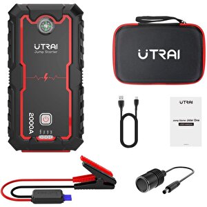 Utrai Jstar One 22000mah 2000a Jump Starter Taşınabilir Akü Takviye Cihazı Çanta + Pusula + Powerbank + Led Lamba