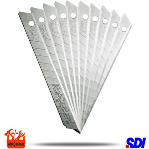 Maket Bıçağı Yedeği Sdi 10lu Paket 9mm Dar Tip Maket Ağzı 1 Paket