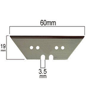 Trapez Maket Bıçağı Yedeği 19mm Trapezoid Falçata Üçgen Baklava Kısa Yedek Bıçak -10 Lu Paket
