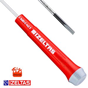 İzeltaş Elektronikçi Klemens Tornavida Düz Uçlu 2.5x80