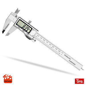 Di̇ji̇tal Kumpas Paslanmaz Çeli̇k Gövde 150mm Plasti̇k Kutusunda
