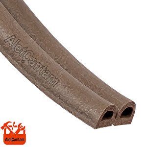 Kapı Pencere Bandı Kauçuk Soğuk Ses Yalıtım Fitili, Kahve, 30 Metre ( 30 X 2 = 60 Mt