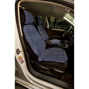 Hyundai Accent Era Oto Koltuk Minderi Kilim Minder Klasik Ön 2'li Set Siyah Beyaz Mavi