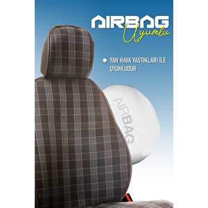 Citroen C3 Air Cros Lüx Oto Koltuk Minderi Ön 2'li Set Elegance Serisi Si̇yah