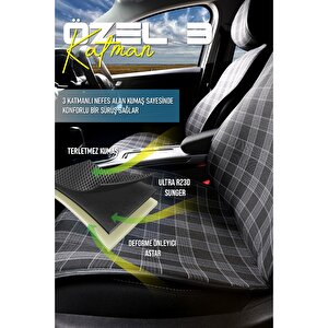Opel Vectra B Lüx Oto Koltuk Minderi Ön 2'li Set Elegance Serisi Si̇yah