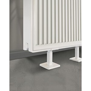 Tip 22 Ve Tip 33 Panel Radyatörler Için Zemin Montaj Konsol Seti 2'li - Tüm Yükseklikler Beyaz