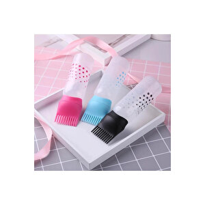 Saç Boyama Aparatı Tarak Başlıklı Saç Boyama Ve Bakım Şişesi - Kolay Yağ Ve Boya Uygulama, Pembe