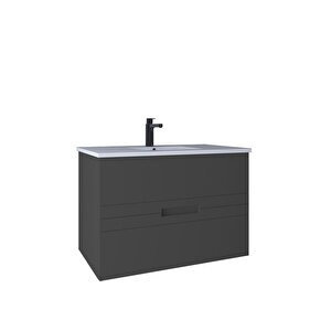 Meta 91 Cm Lavabo Dolabı Füme Kb710039 Beyaz
