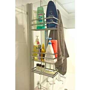Geseus Üç Katlı Asmalı Banyo Duş Rafı Krom Lm580