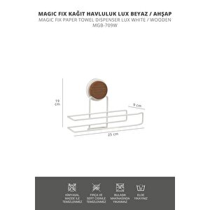 Okyanus Home Ahşap Desenli Magic Fix Sihirli Yapışkan Beyaz Kağıt Havluluk