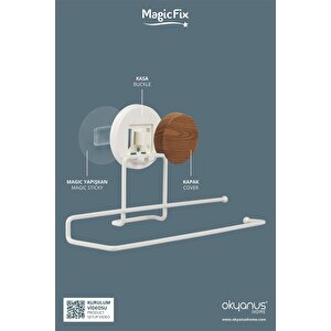 Ahşap Desenli Magic Fix Sihirli Yapışkan Beyaz Kağıt Havluluk