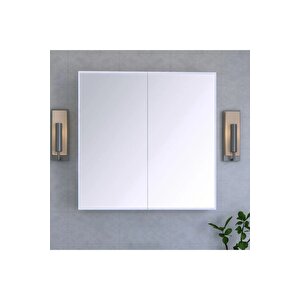 Lavobo Üstü Aynalı Banyo Dolabı Çok Amaçlı 60x60