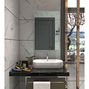 Tek Kapaklı Aynalı Banyo Dolabı Üst Modülü Beyaz