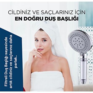 5 Adet Yedek Filtreli Kireç Önleyici Özellikli Su Tasarruflu Duş Başlığı (5 Fonksiyon Özellikli)