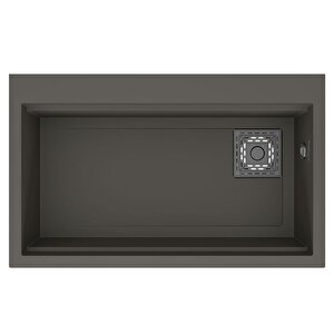 Li̇kya 75,5x47 Cm Gri Granit Mutfak Eviyesi
