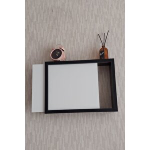 Siyah 30x40x7 Cm Düz Kapaklı Duvara Asılabilir Sigorta Ve Modem-wifi Saklama Kutusu! Saklama Kutusu