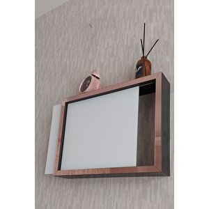 Siyah-rose 25x35x7 Cm Düz Kapaklı Duvara Asılabilir Sigorta Ve Modem-wifi Saklama Kutusu! Saklama Kutusu