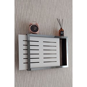 Siyah-füme 25x35x7 Cm Izgaralı Duvara Asılabilir Sigorta Ve Modem-wifi Saklama Kutusu! Saklama Kutusu