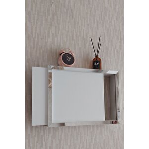 Beyaz-gümüş 25x35x7 Cm Düz Kapaklı Duvara Asılabilir Sigorta Ve Modem-wifi Saklama Kutusu! Saklama Kutusu