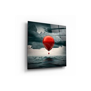 Uçan Balon Cam Tablo | Hediyelik, Dekoratif, Ofis, Mutfak 100x100 cm