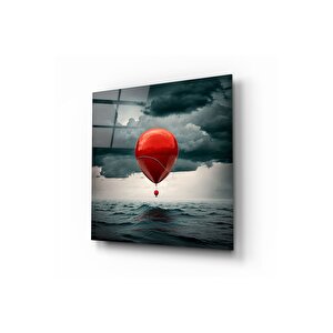 Uçan Balon Cam Tablo | Hediyelik, Dekoratif, Ofis, Mutfak 100x100 cm